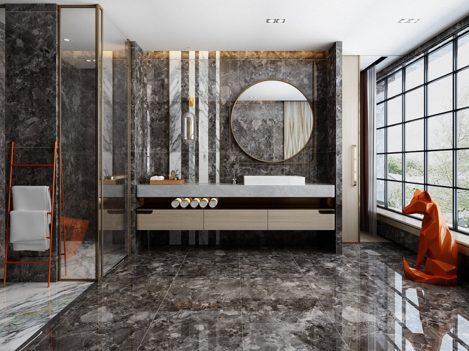 Foshan FaTong Floor Marble Porcelain tile Interior Wall tile Indoor bathroom 600*1200mm Terrazzo tiles