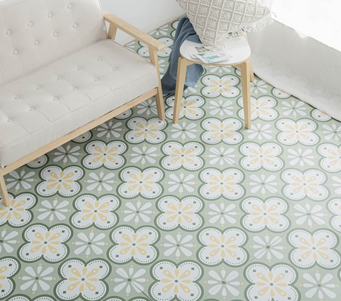 Small Pattern Tile Living Room Flower Ceramics