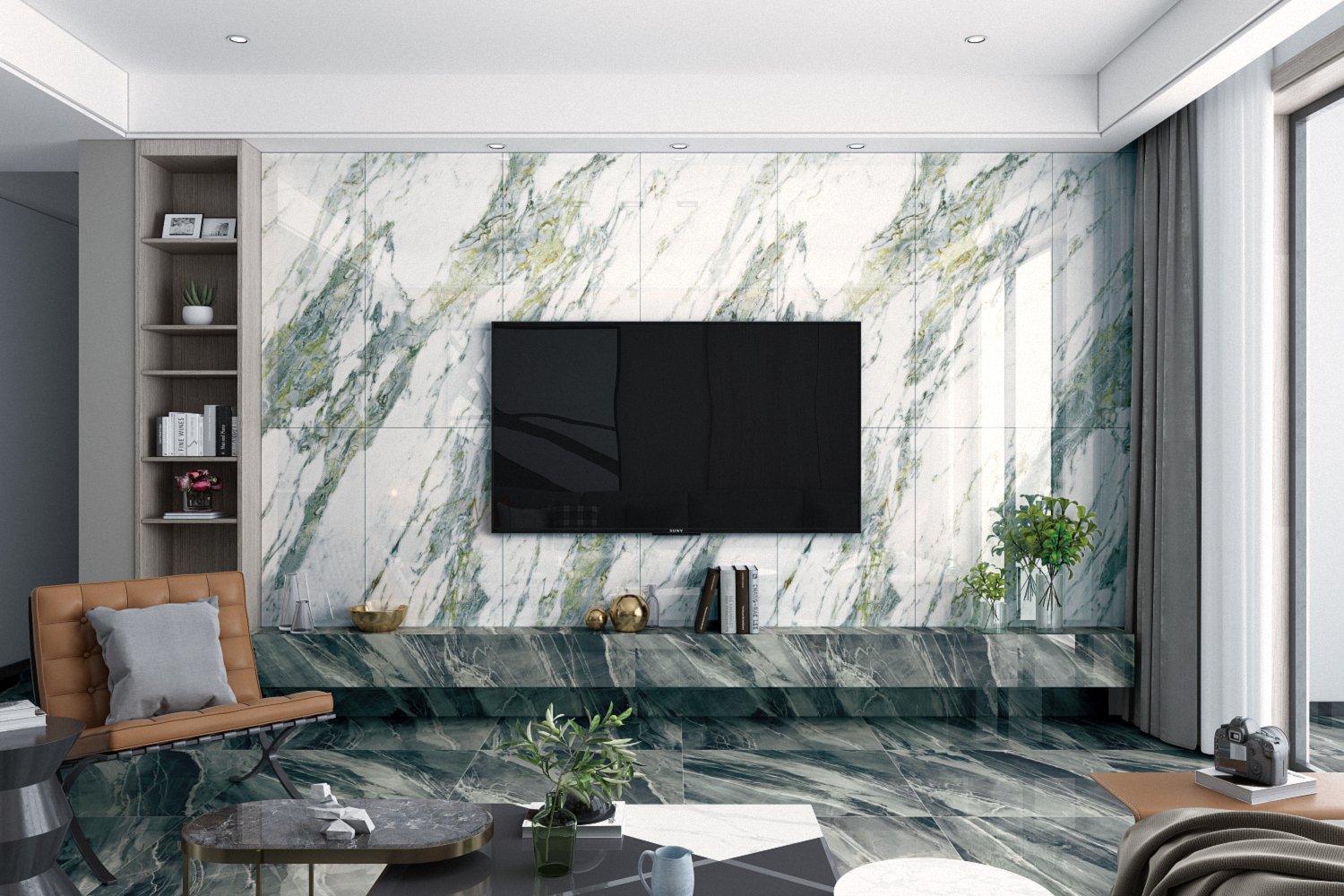 Floor Green tile 600*1200mm Indoor bathroomMarble Porcelain