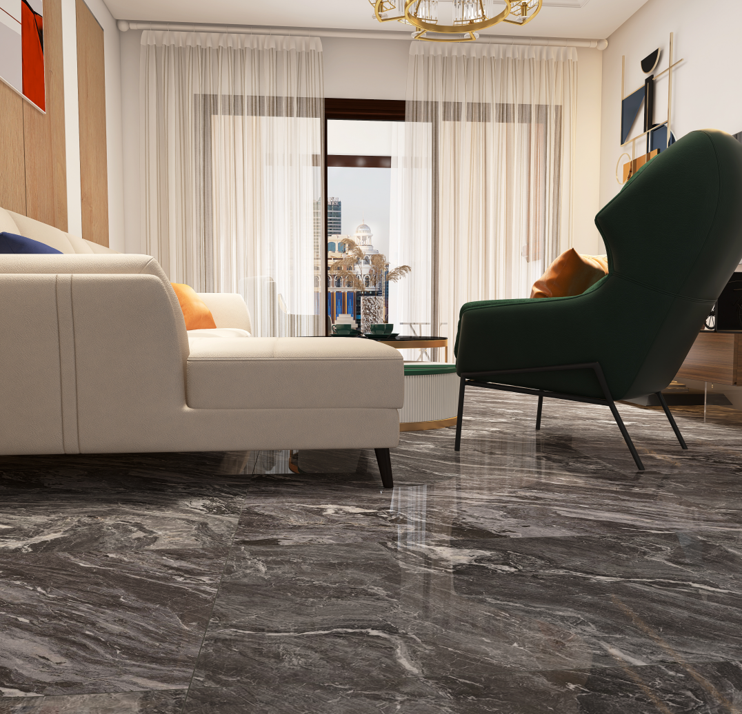 Marble Floor Porcelain Tiles 600*1200MM Grey
